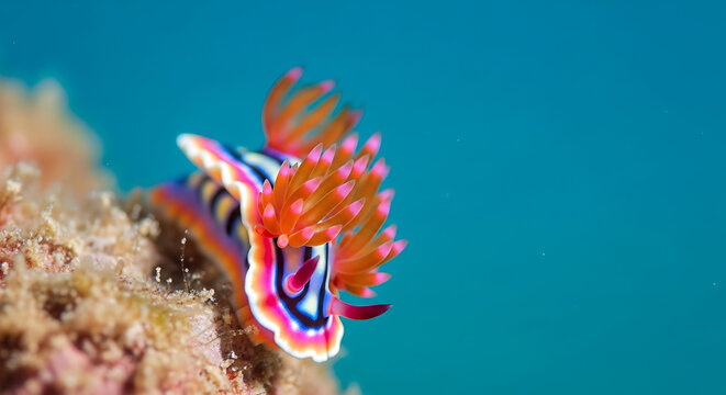 Crystal Clear Lagoon Nudibranch Macro Colorful Sea Slug