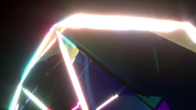 Prizm color glass shine effect bg able to loop endless 4k