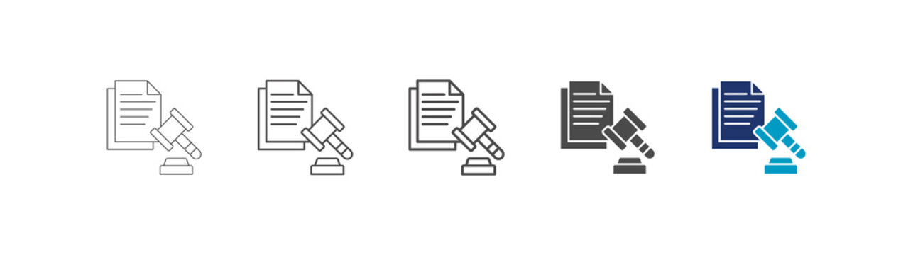 conform icon set consisting of multiple styles vector illustration. editable stroke