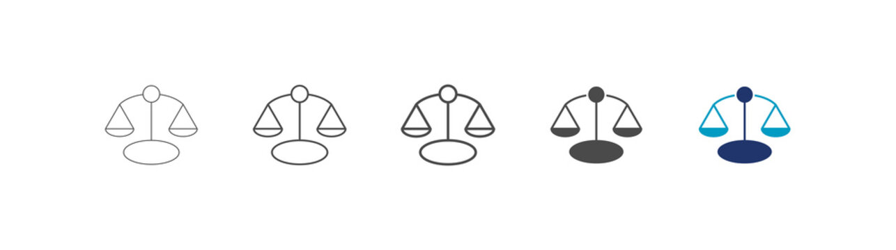ethic icon set consisting of multiple styles vector illustration. editable stroke