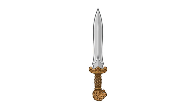 Ancient Greek Xiphos leaf bladed short sword
