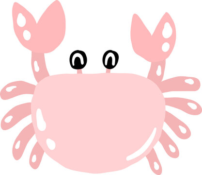 cute crab shellfish sea animal vector illustration