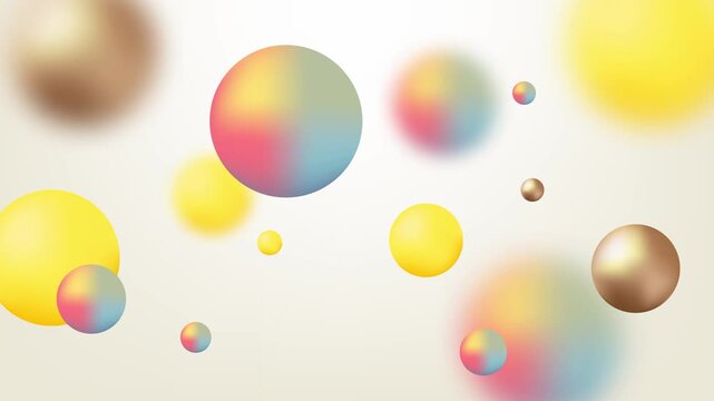 gold yellow bubbles ball confetti on white background