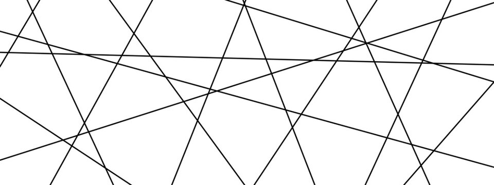 Line geometric random with pattern abstract chaotic and straight texture mess. Scribble dirty art with chaos angle background and gradation illustration linear. Messy outline line with white.