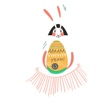 Easter rabbit png sticker, transparent background