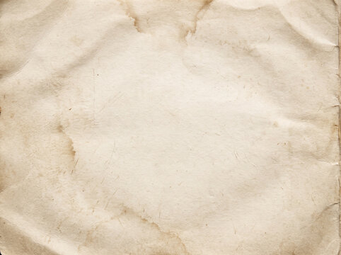 Vintage Crumpled Paper Texture with Natural Grain and Copy Space