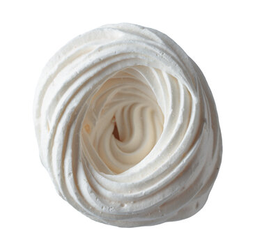 Meringue for making mini Pavlova desserts on a white background.