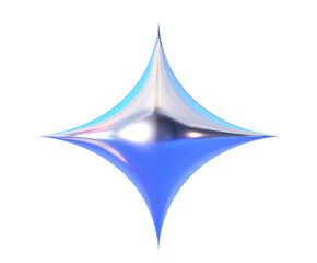 Obraz premium Y2K holographic sparkle star symbol
