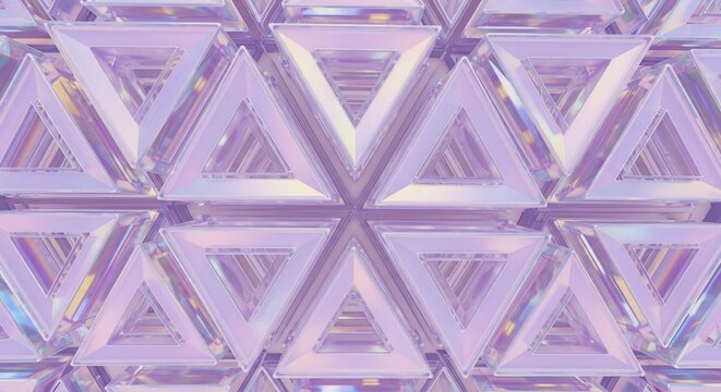 Prismatic Dreamscape: Iridescent Layers of Geometric Light