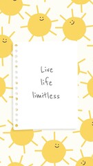 Obraz premium Inspirational quote Facebook story template