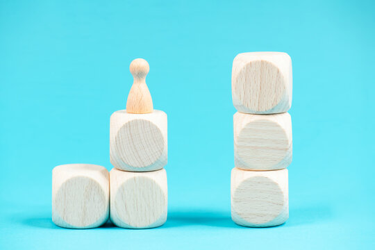 Skill gap, leadership, winner and success concept, targeting a goal, competitive advantage, improving business and marketing strategy, upskilling
