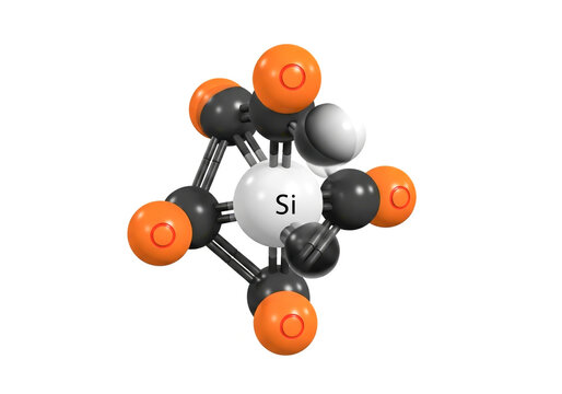 Silicon chemical molecular structure model
