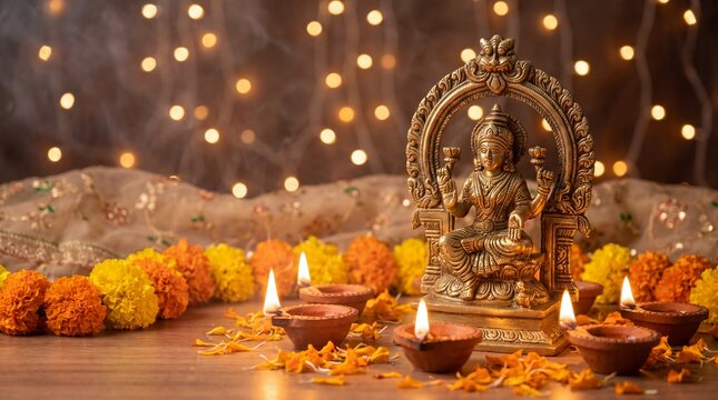 Stunning Goddess Durga idol with illuminated background, ideal for Durga Puja, Navratri, Indian festivals, spirituality, Hindu mythology, cultural celebrations, divine mother, and religious