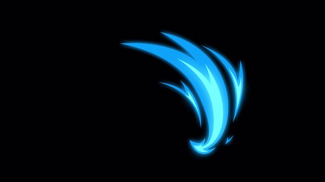 Water Cut Slash Effect Anime Style Video 4k