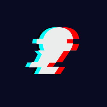 Glitch quotation mark sign illustration