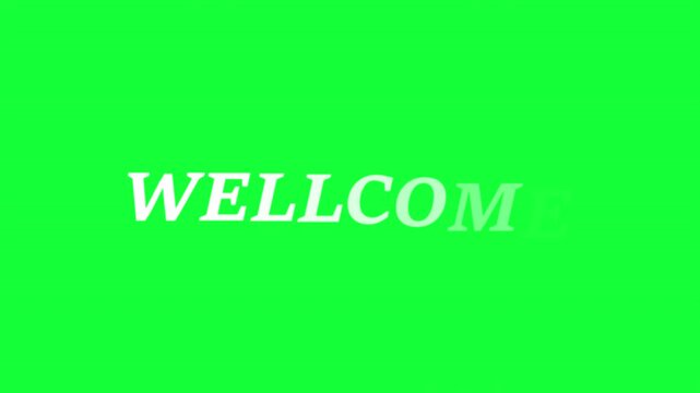 graphic motion text intro animation simple wellcome effect typography  in 4K animation with alpha channel on transparent background