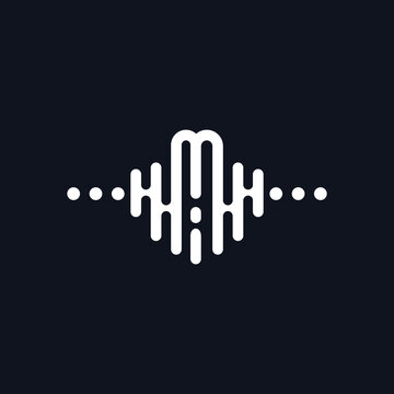 Abstract sound wave logo design 3.