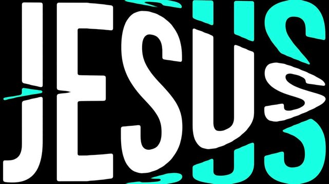 God's Names Text Animation. Christian Typography Motion Graphics Background