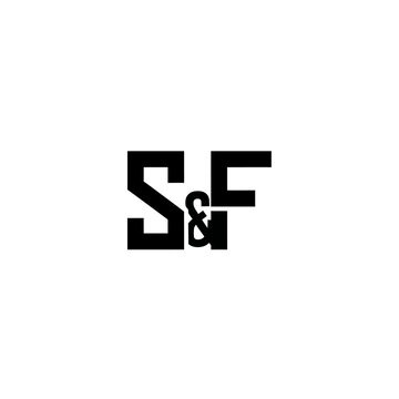 Minimalist black monogram logo featuring letters S and F connected by an ampersand on a white background.