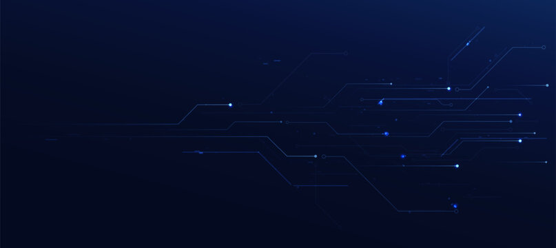 Abstract blue technology circuit board futuristic network vector background