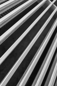 Abstract Pattern of Parallel Metallic Lines in Black and White for Modern Design Projects