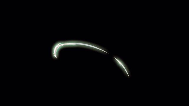 Neon Line Sword Slash Effect Animation Video 4k