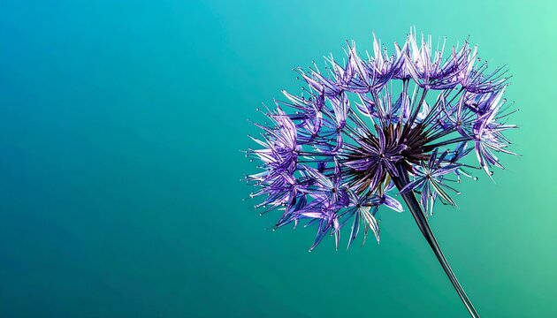 Vibrant Purple Flower Against Soothing