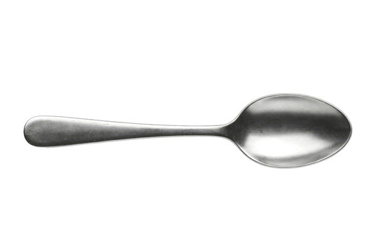 Polished stainless steel soup spoon