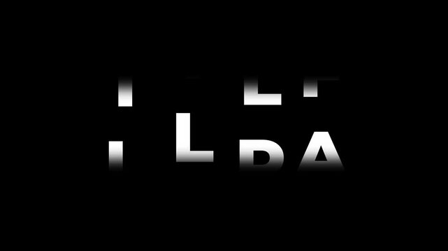 Fail to pass word transition kinetic typography animation. Spinning letters motion graphics on black background. Education success and motivation concept. Minimalist rolling text effect.