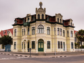 Fototapeta premium German style building in the Namibian town of Swakopmund