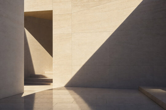 Minimal Architectural Shadow Geometry Luxury Modern Abstract Background Composition