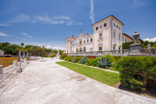 Historic Vizcaya Villa in Miami with Mediterranean-style architecture