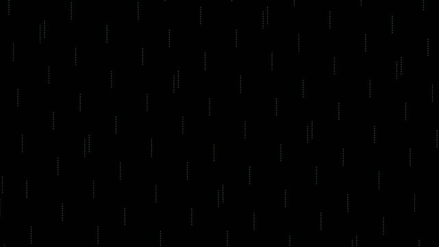 Abstract white dashed lines streaming downward on a black background representing digital data