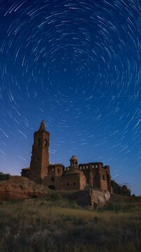 circumpolar pueblo viejo de belchite star trail