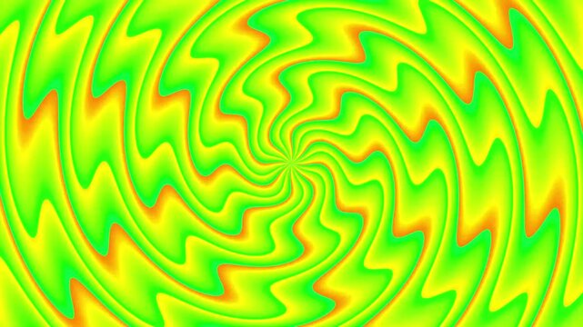 Spiral Motion Loop.
Abstract hypnotic yellow green wavy lines animation in 4K resolution background.