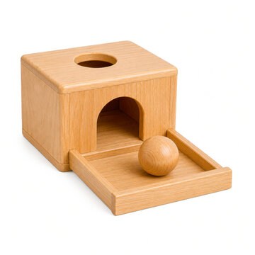 Wooden Ball Drop Box Montessori Learning Toy For Toddlers