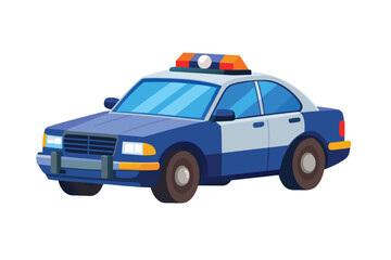 Police car vector illustration isolated on white background © Mahinur