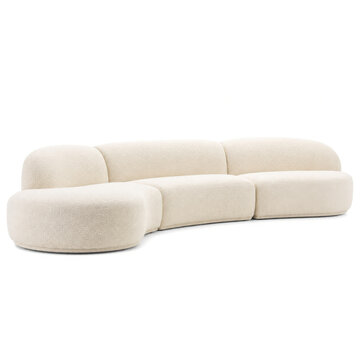 Modern Curved Modular Sofa With Soft Organic Contemporary Design