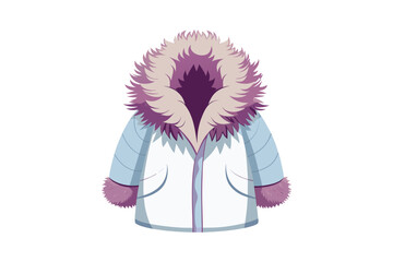 Winter parka jacket vector illustration isolated on white background © Mahinur