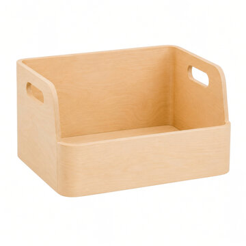 Minimal Plywood Storage Bin With Practical Wooden Organization Design