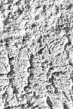 Deep irregular grooves form a rugged monochrome plaster wall texture on transparency.