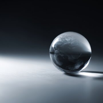 crystal ball showing global forecast for year 2026 concept