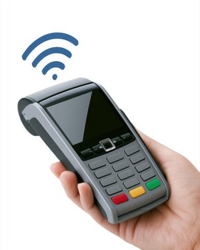 Contactless mobile payment transaction completed successfully, modern cashless economy visualization