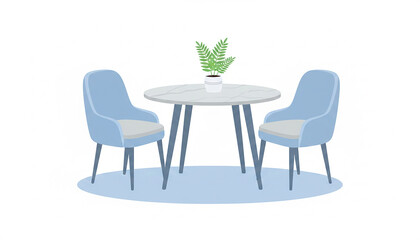 Fototapeta premium Functional Elegance: Modern Dining Table and Chair Set for Home