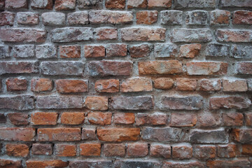 Fototapeta premium Weathered Red and Brown Brick Wall Background