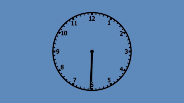 Time lapse of spinning clock animation in 24 Hour. Seamless motion animated footage. White colored watch with hands moves quickly. 