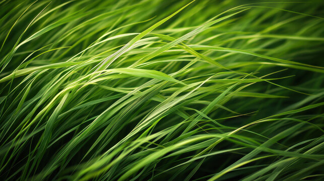 green ears close up swaying in the wind