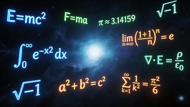 Mathematical equations in space