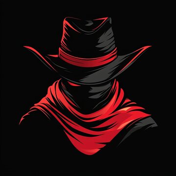 Cowboy outlaw head logo icon design