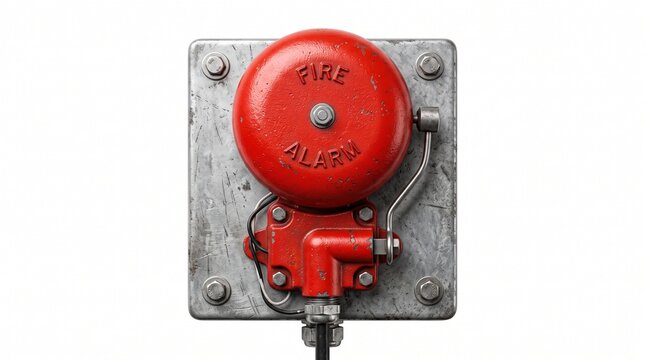 Emergency fire alarm bell sounding for immediate building safety notification